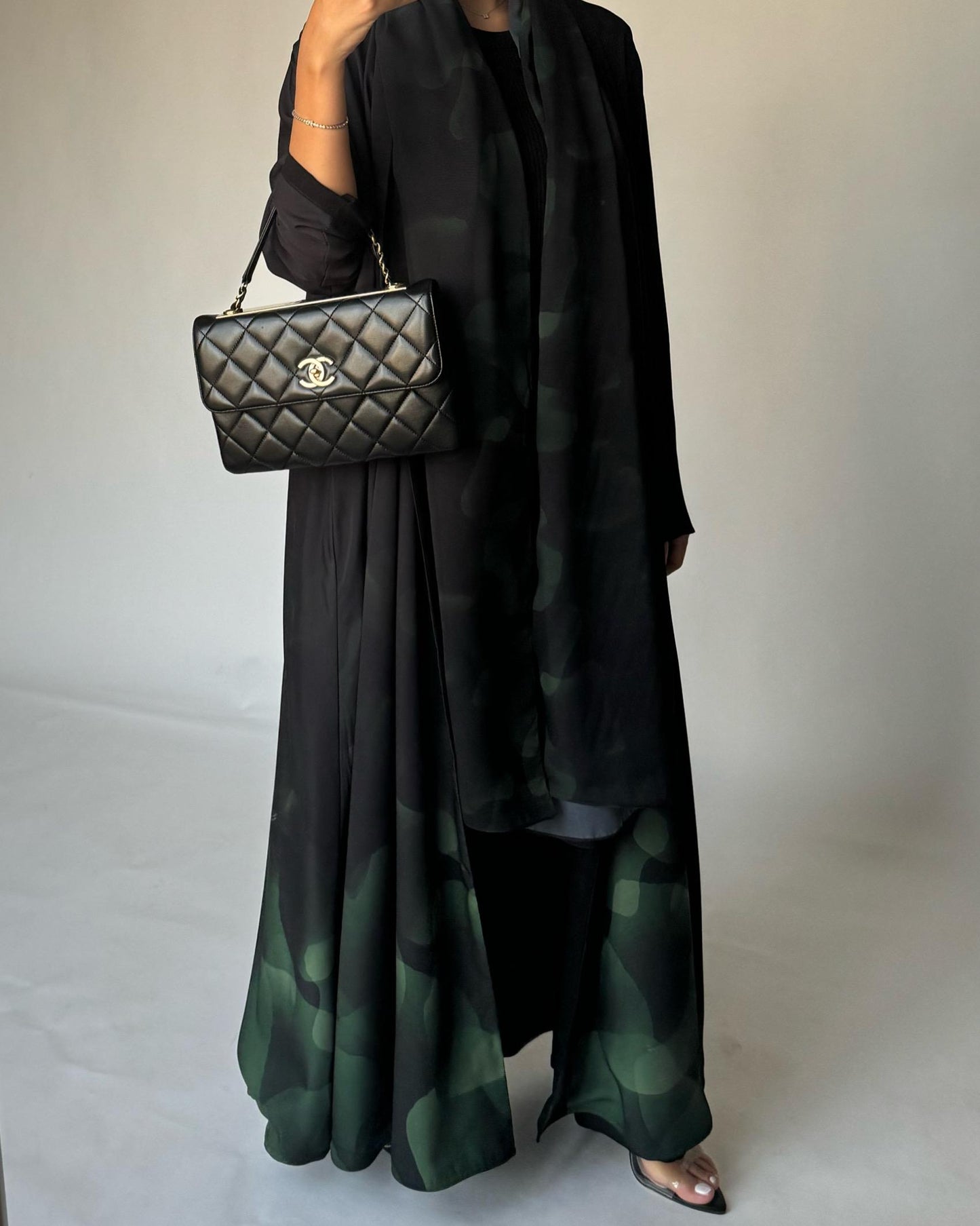 A266 - Black & Green Daily Abaya