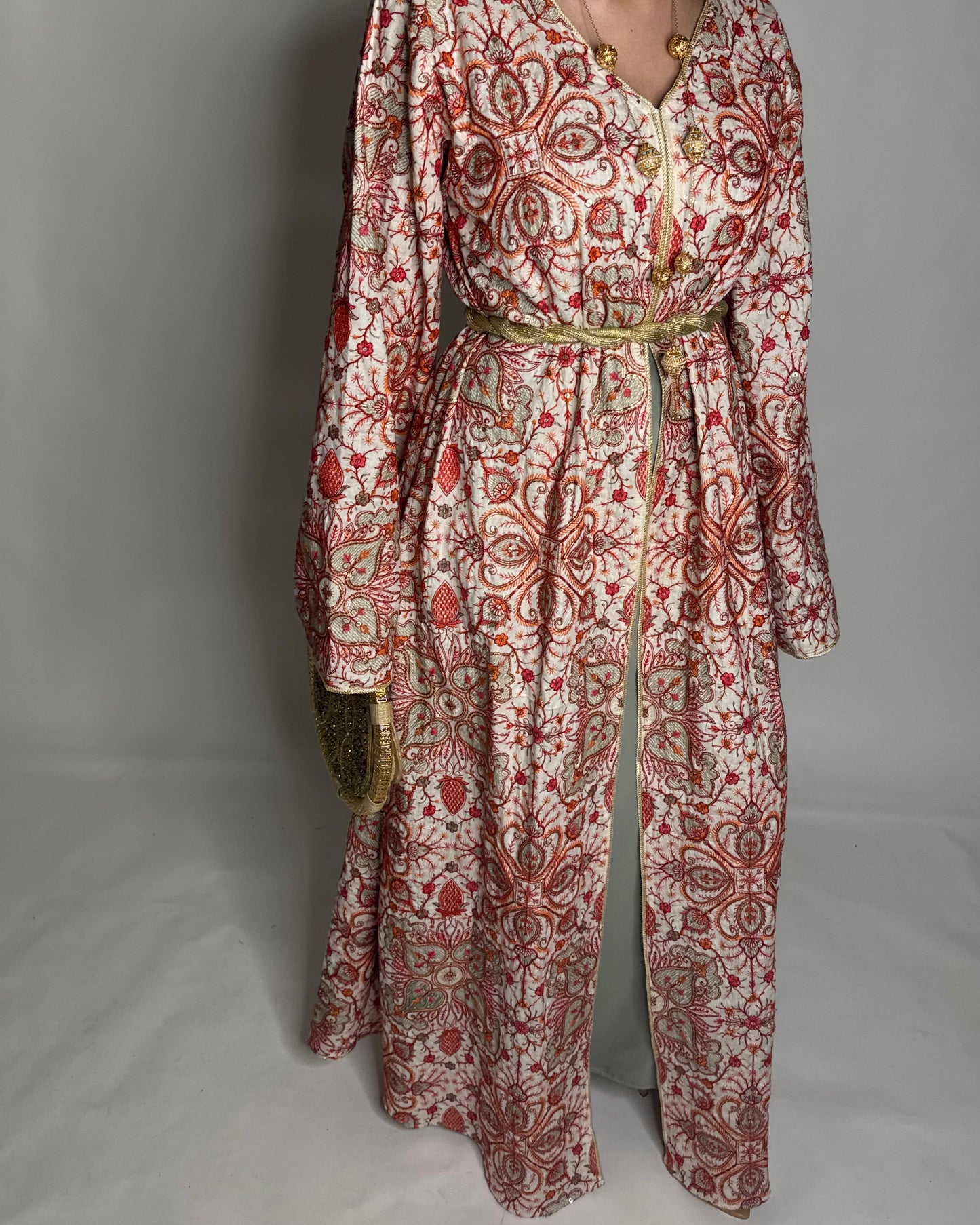A355- Ramadan/Eid Embroidered Pattern Jalabiya Set