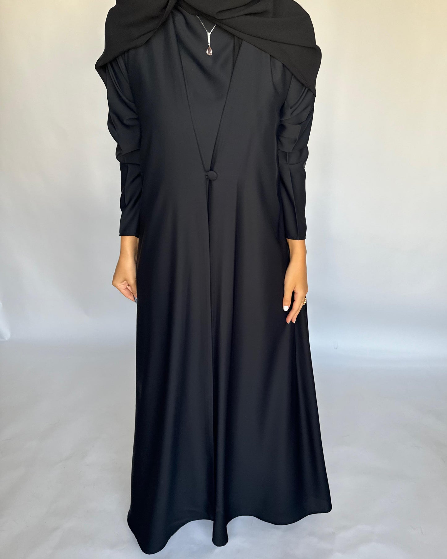 A419 - Black Daily Summery Abaya, Dress & Shaila
