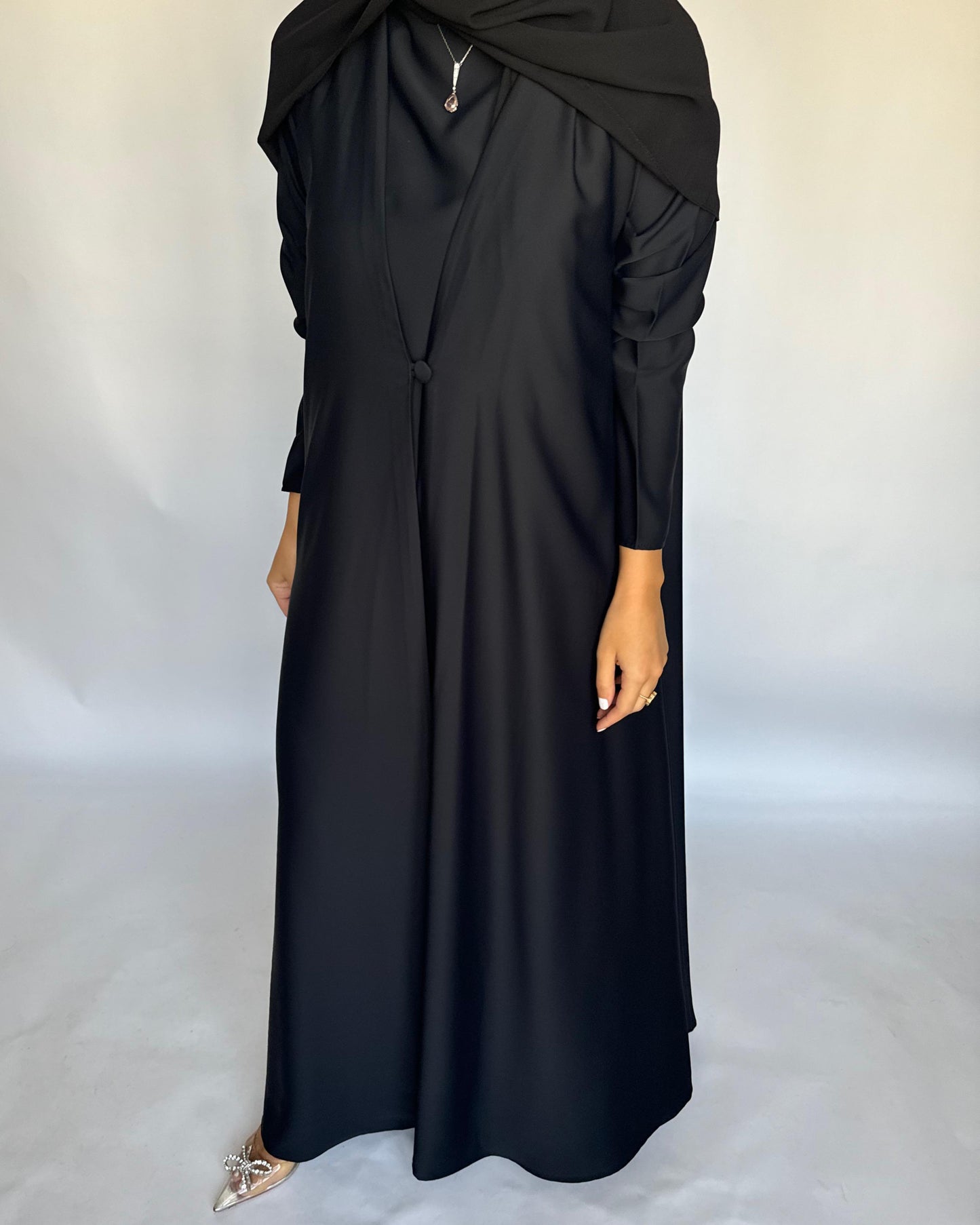 A419 - Black Daily Summery Abaya, Dress & Shaila