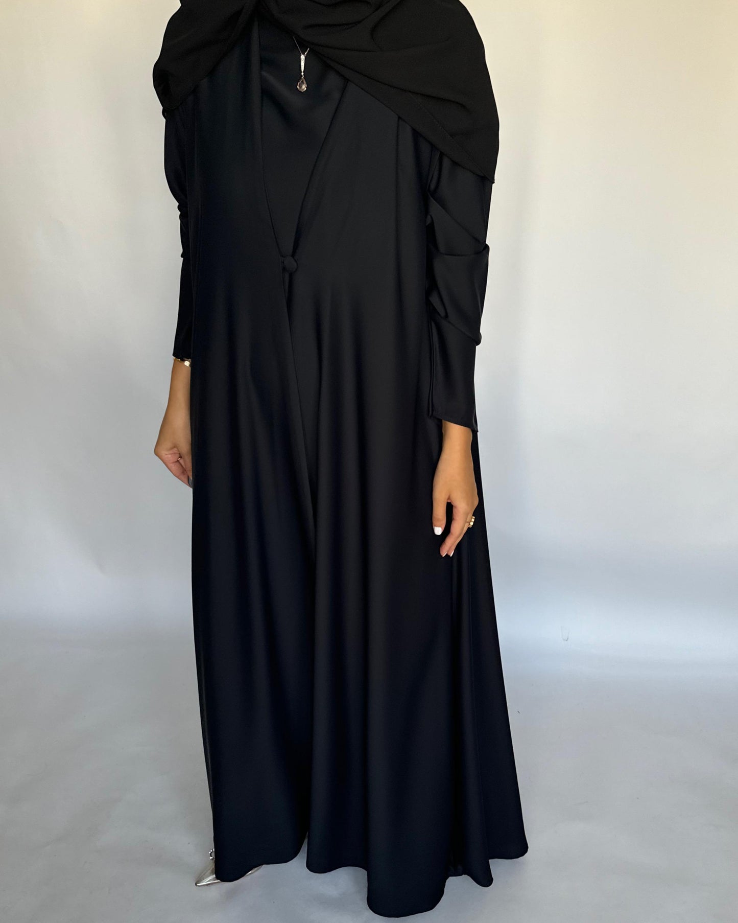 A419 - Black Daily Summery Abaya, Dress & Shaila