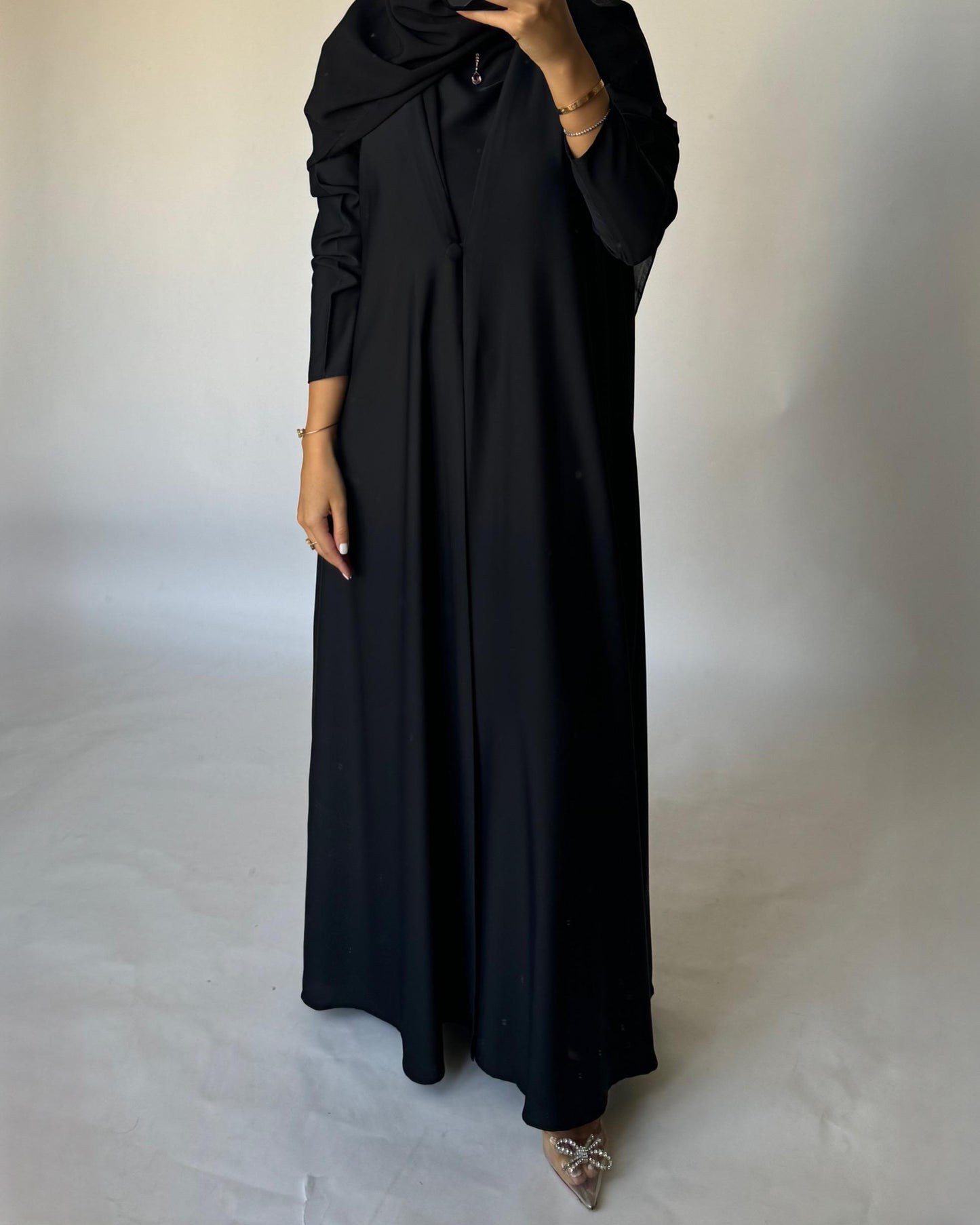 A419 - Black Daily Summery Abaya, Dress & Shaila