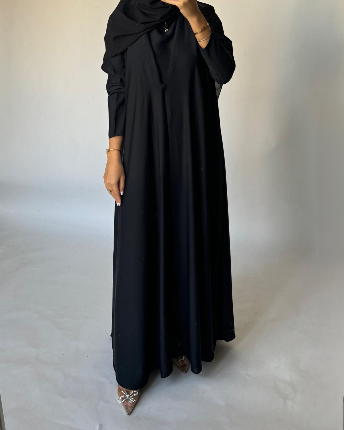 A419 - Black Daily Summery Abaya, Dress & Shaila