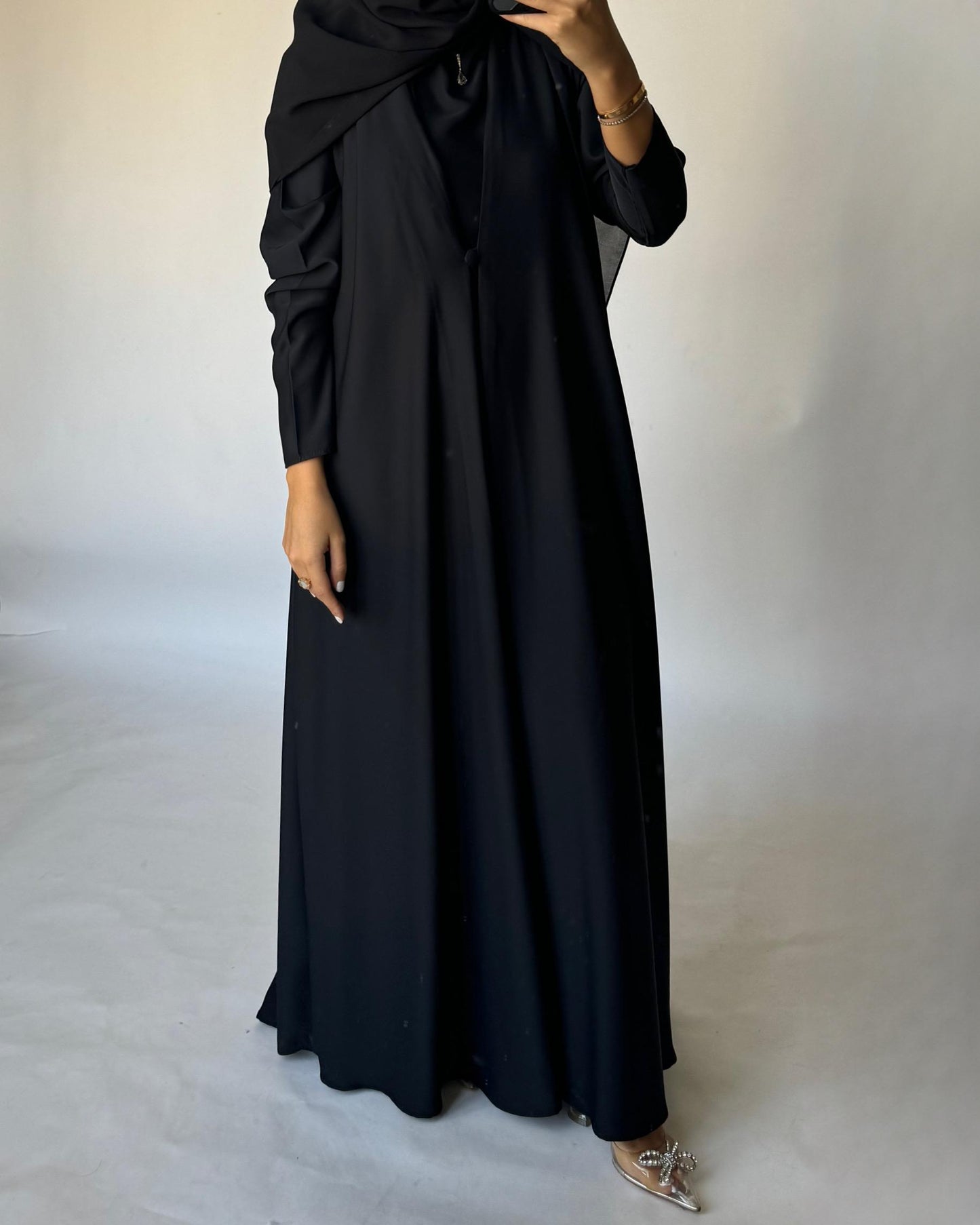 A419 - Black Daily Summery Abaya, Dress & Shaila