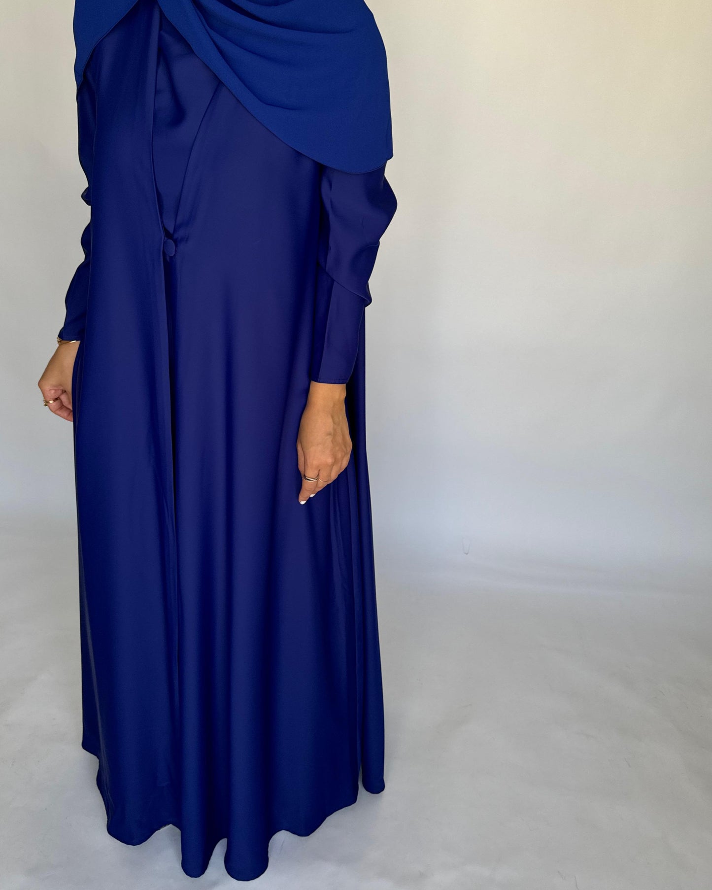 A412 - Blue Daily Summery Abaya, Dress & Shaila