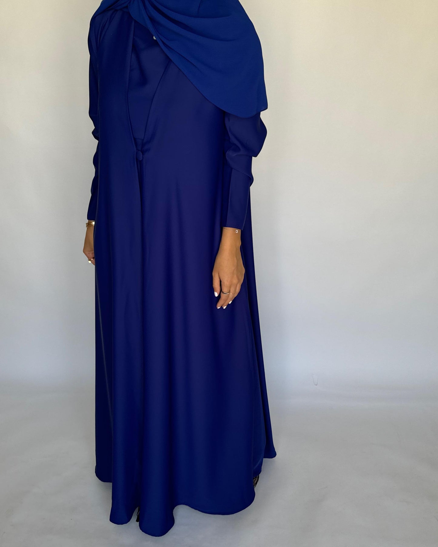 A412 - Blue Daily Summery Abaya, Dress & Shaila