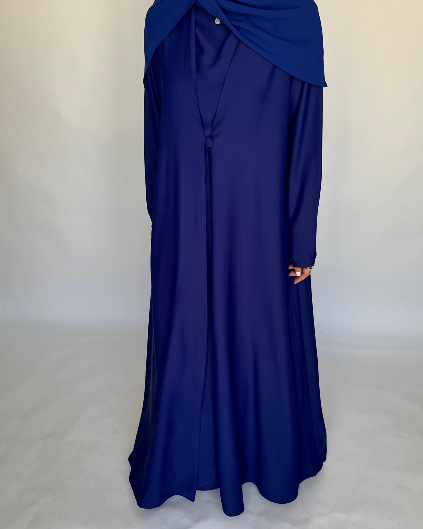 A412 - Blue Daily Summery Abaya, Dress & Shaila
