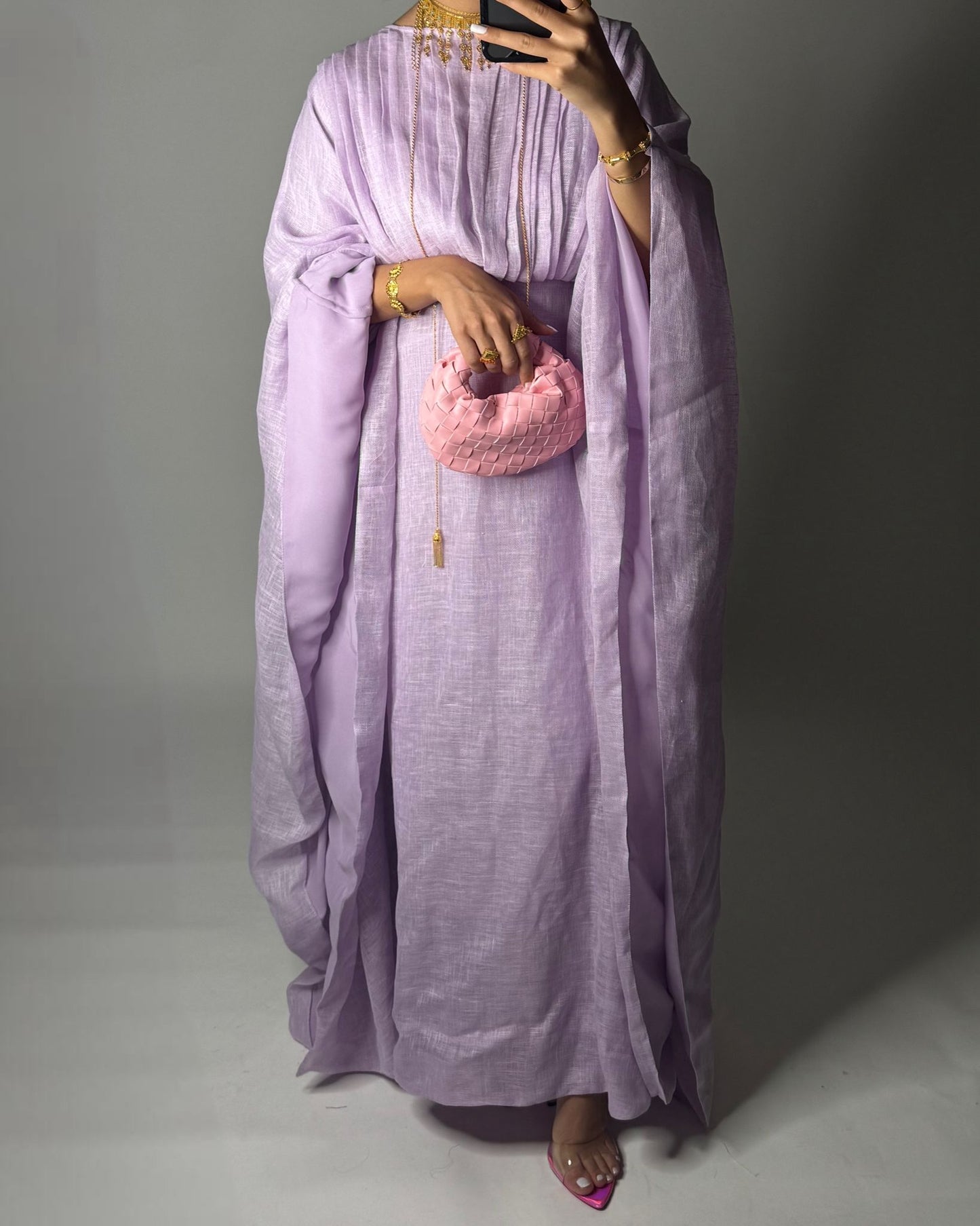 A541 - Baby Purple Occasion Jalabiya (READY TO SHIP)
