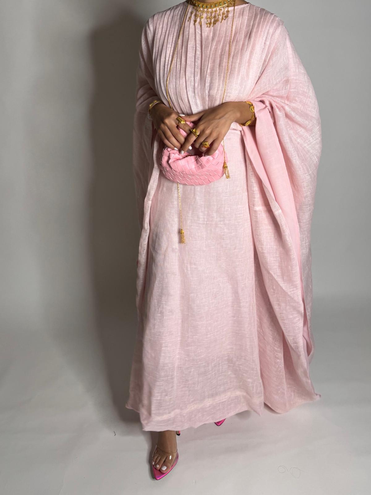 A542 - Baby Pink Occasion Jalabiya (READY TO SHIP)