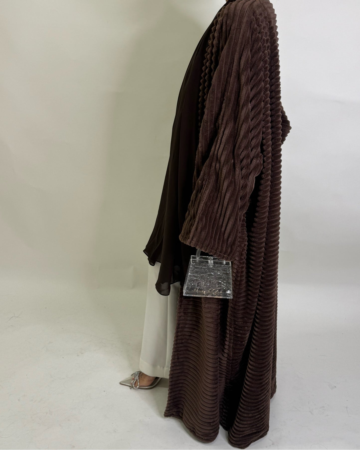 A060 - Brown Fur Abaya