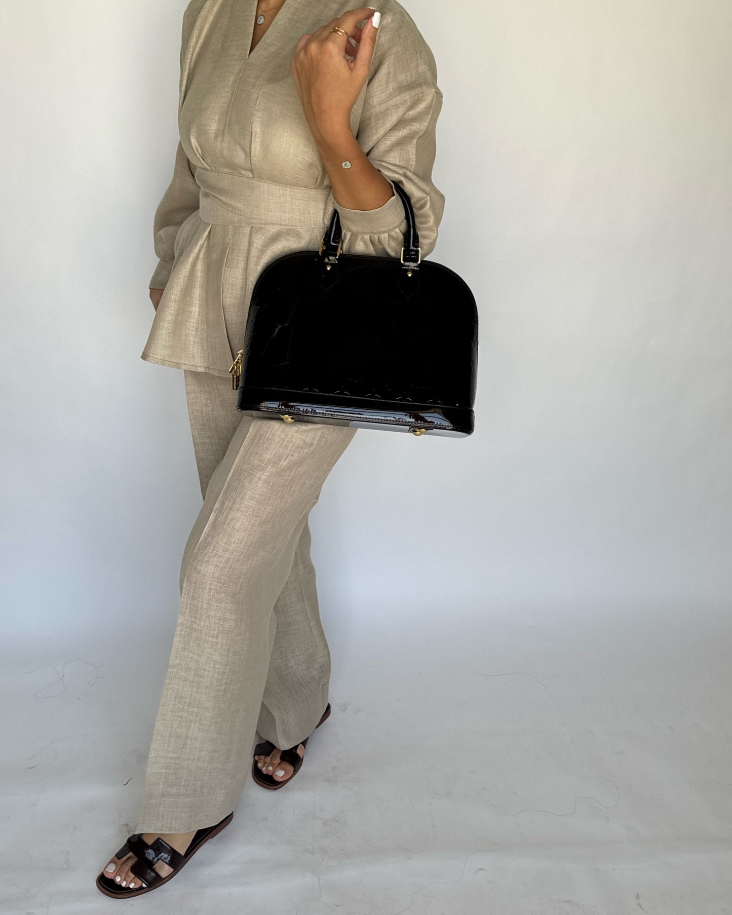A195 - Beige Summer Linen Set (READY TO SHIP)