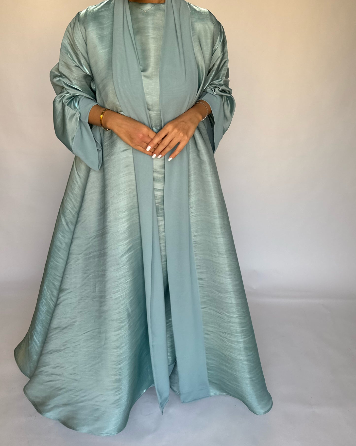 A291 - Tiffany Blue Organza A-CUT Elegant Set
