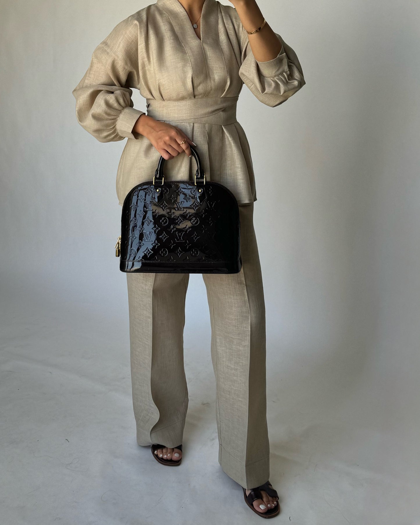 A195 - Beige Summer Linen Set (READY TO SHIP)