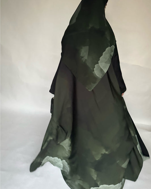 A121 - Green Gradient Cloud Head Scarf (Shaila Only)