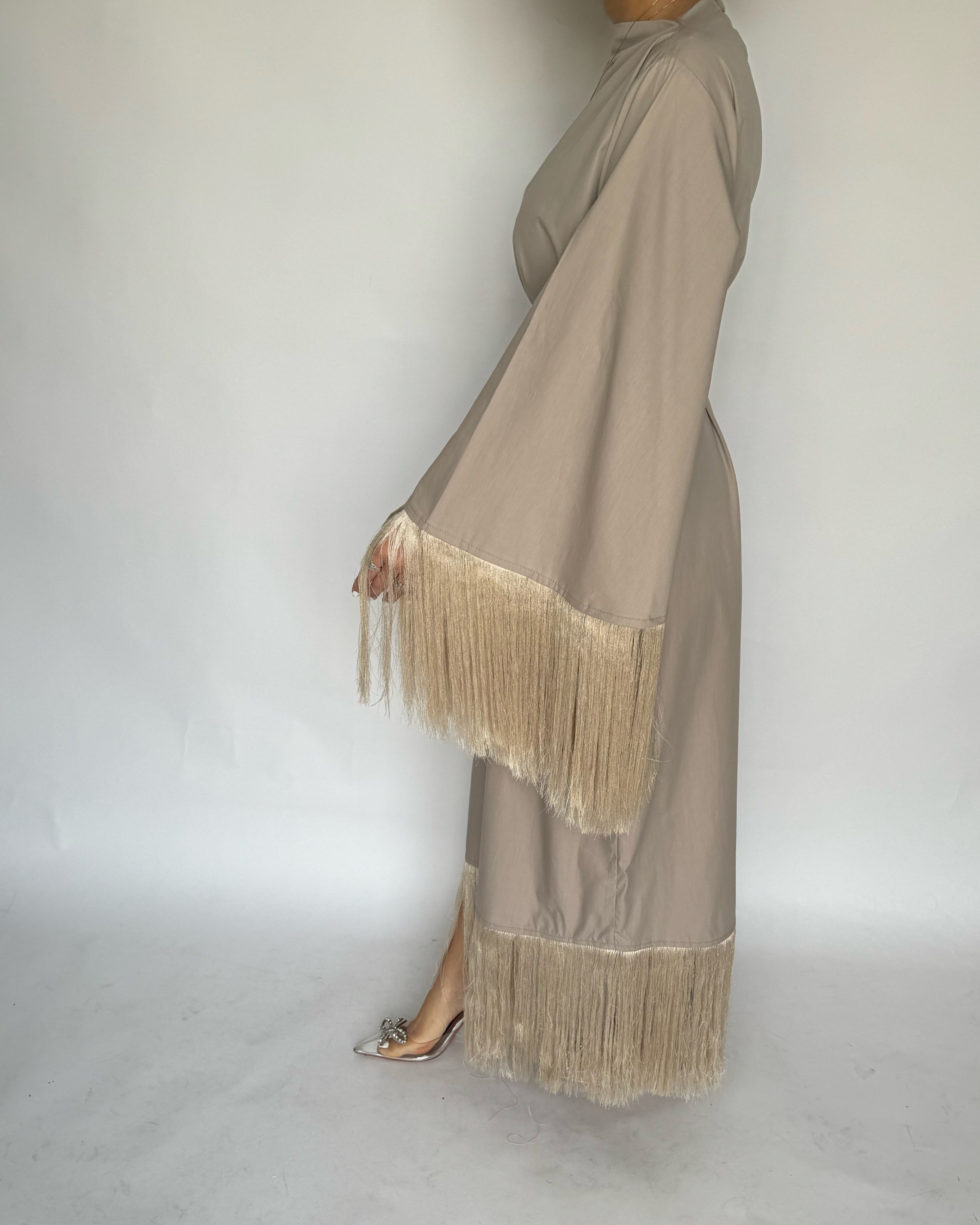 Beige Tassel Dress (READY TO SHIP) alefbh.com Beige Tassel Dress (READY TO SHIP) alefbh.com