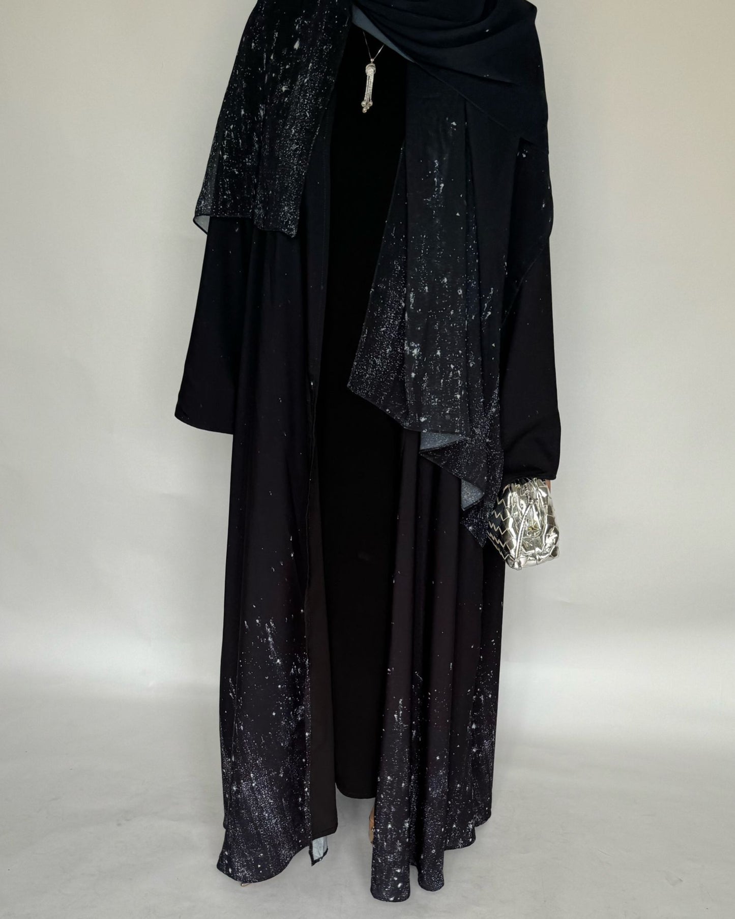 A360 - Black Galaxy Abaya