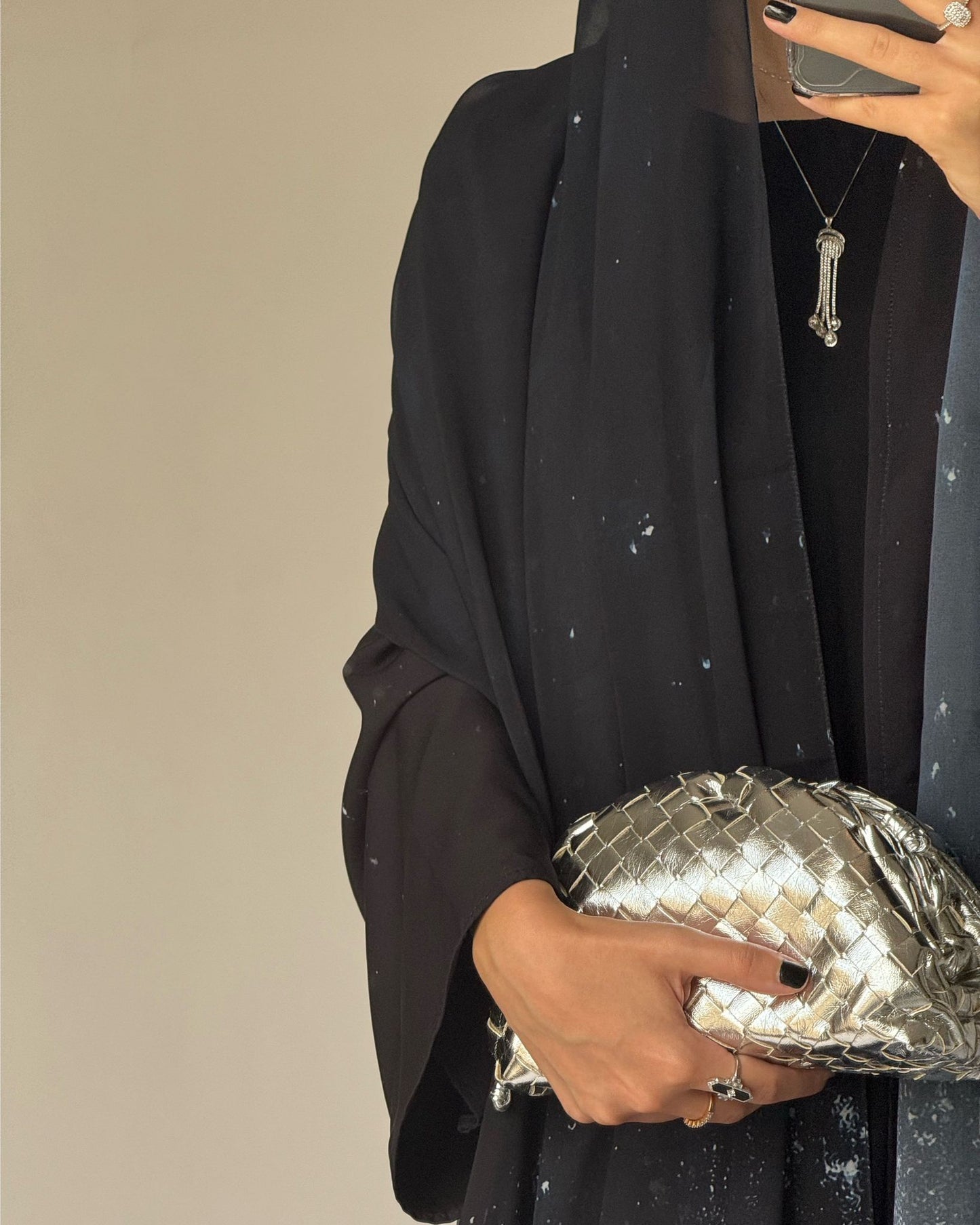 A360 - Black Galaxy Abaya