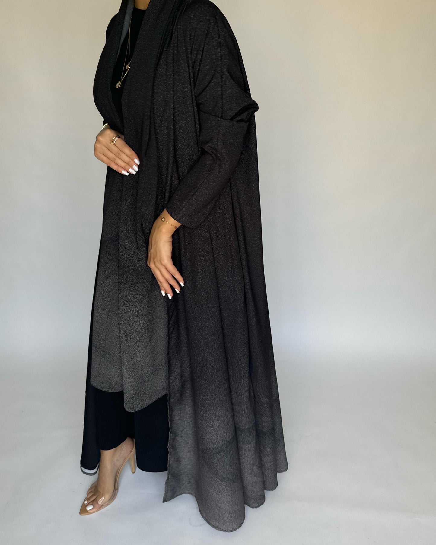 A236 - Black & Grey Abaya