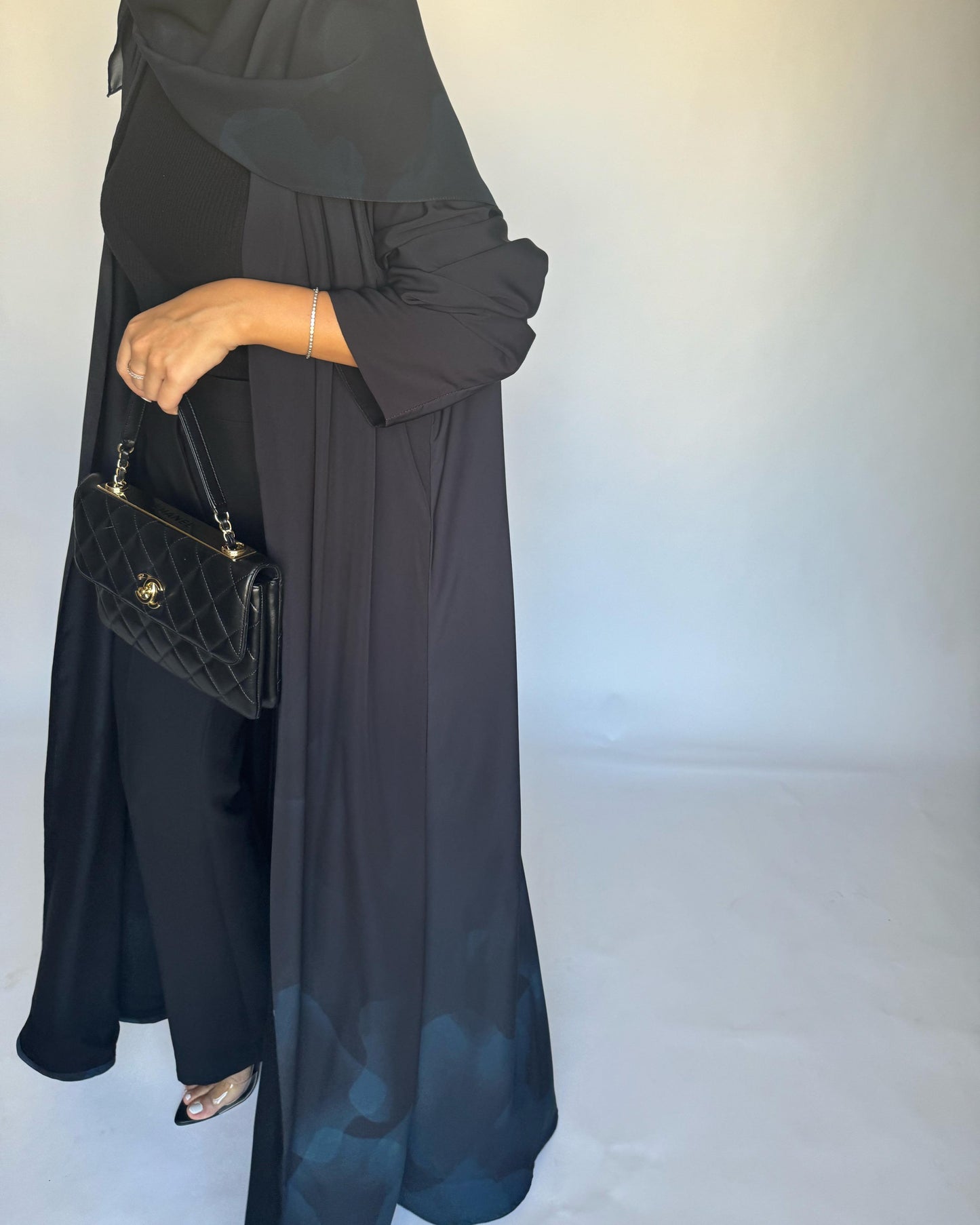 A265 -  Black & Blue Daily Abaya (READY TO SHIP)