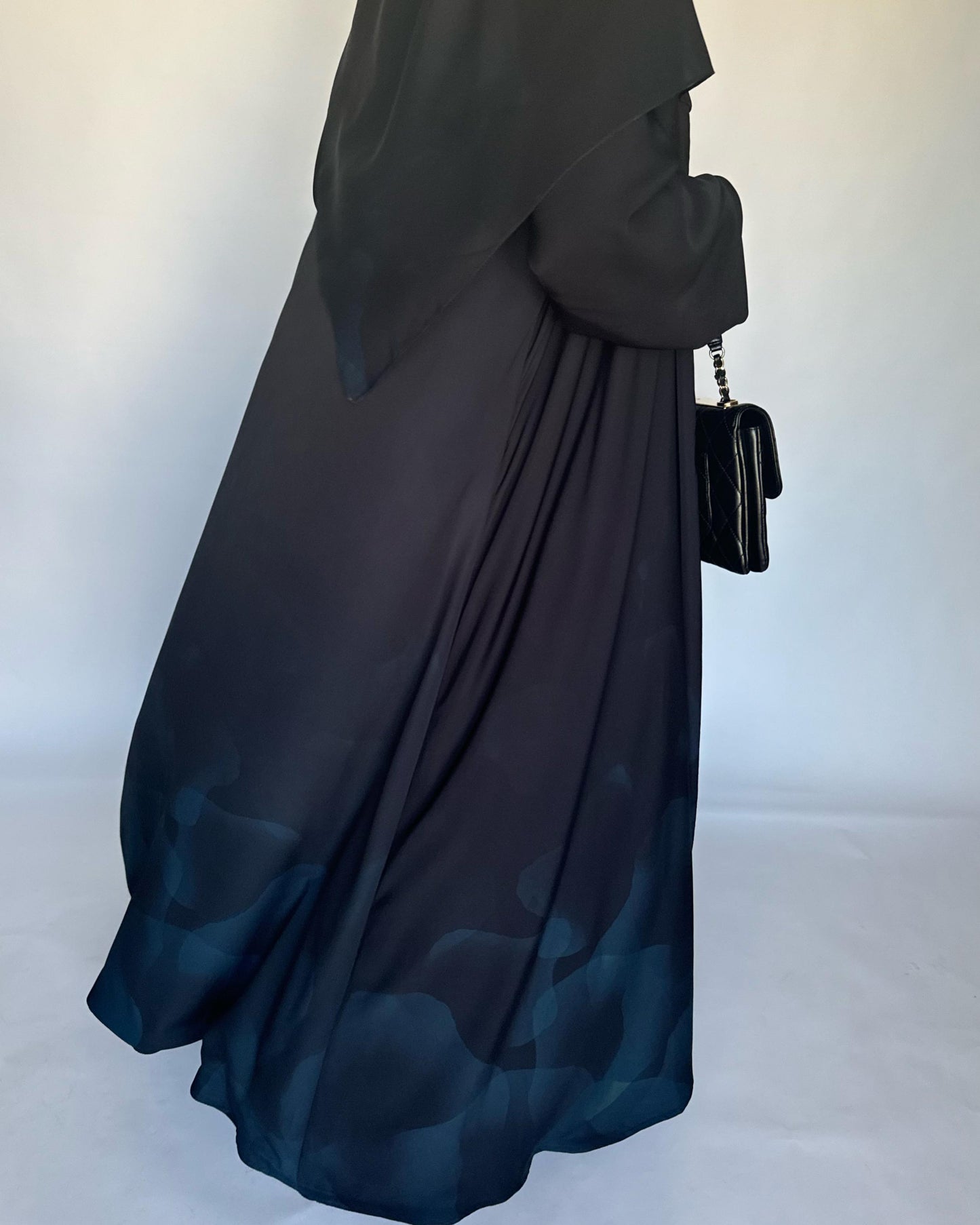 A265 -  Black & Blue Daily Abaya (READY TO SHIP)