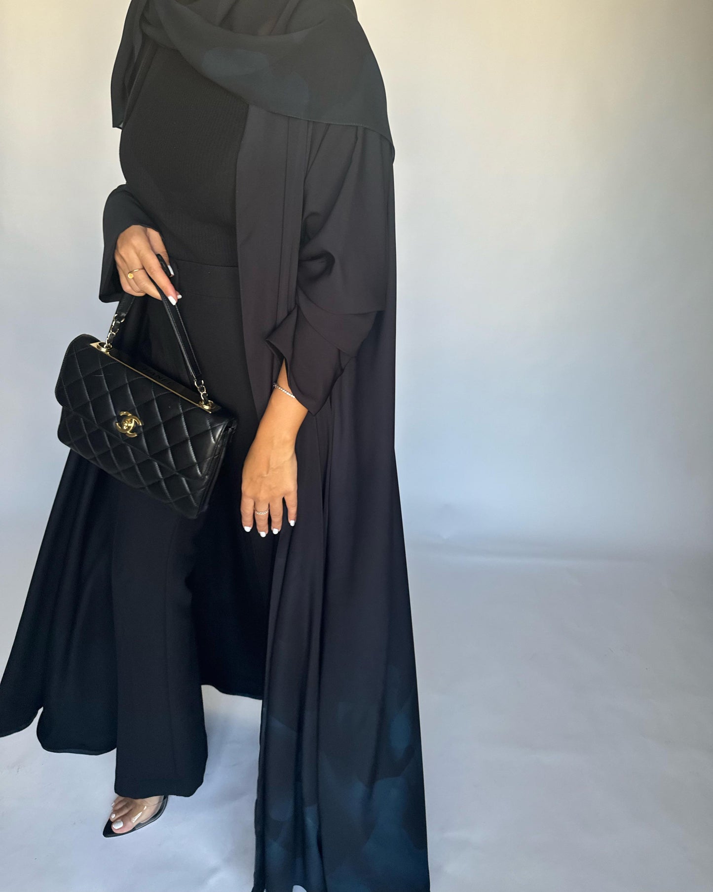 A265 -  Black & Blue Daily Abaya (READY TO SHIP)
