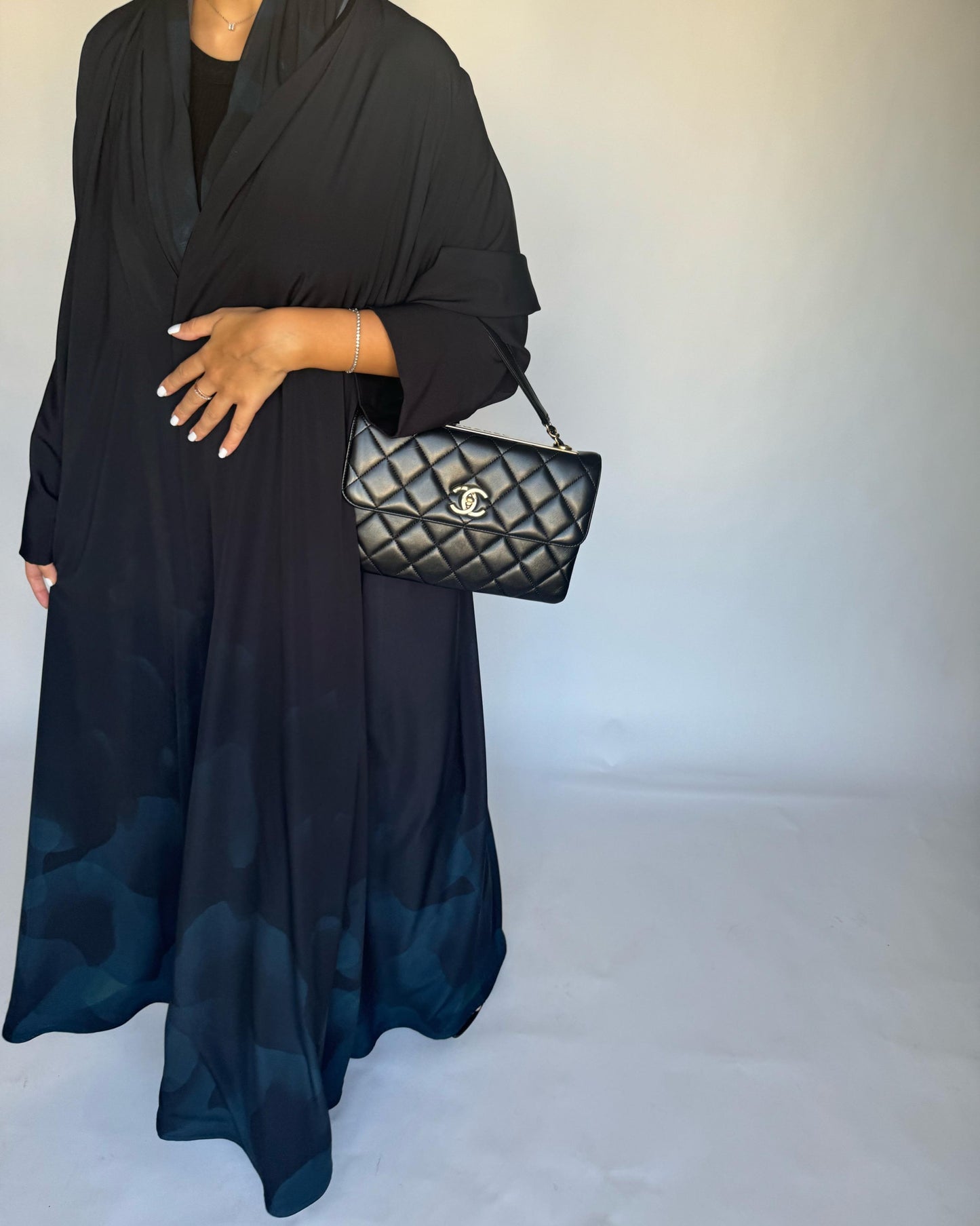 A265 -  Black & Blue Daily Abaya (READY TO SHIP)
