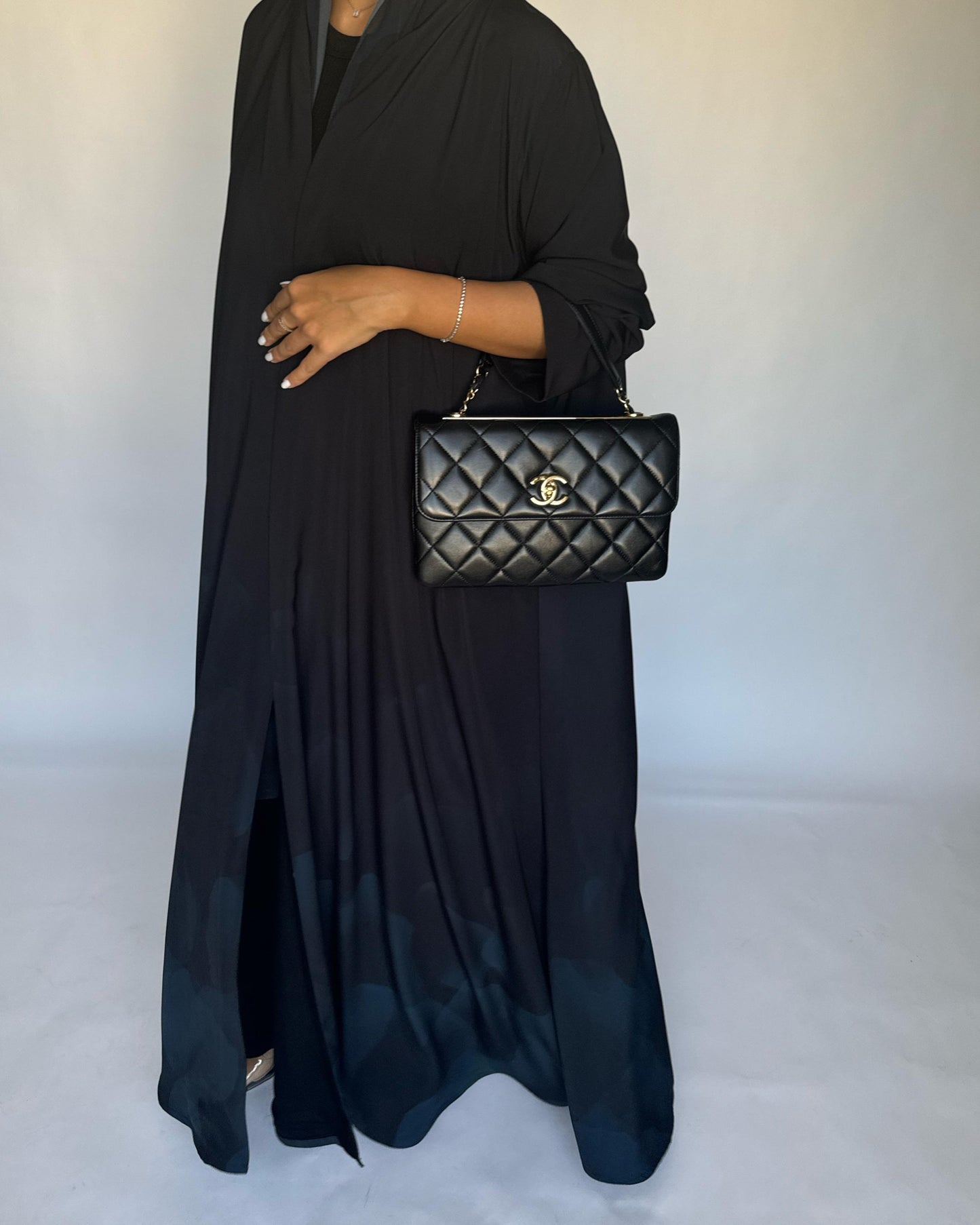 A265 -  Black & Blue Daily Abaya (READY TO SHIP)