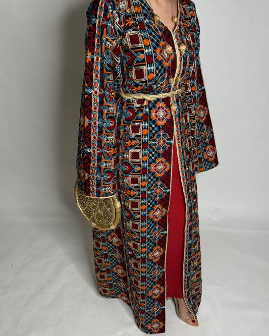A348 - Ramadan/Eid Embroidered Pattern Jalabiya Set