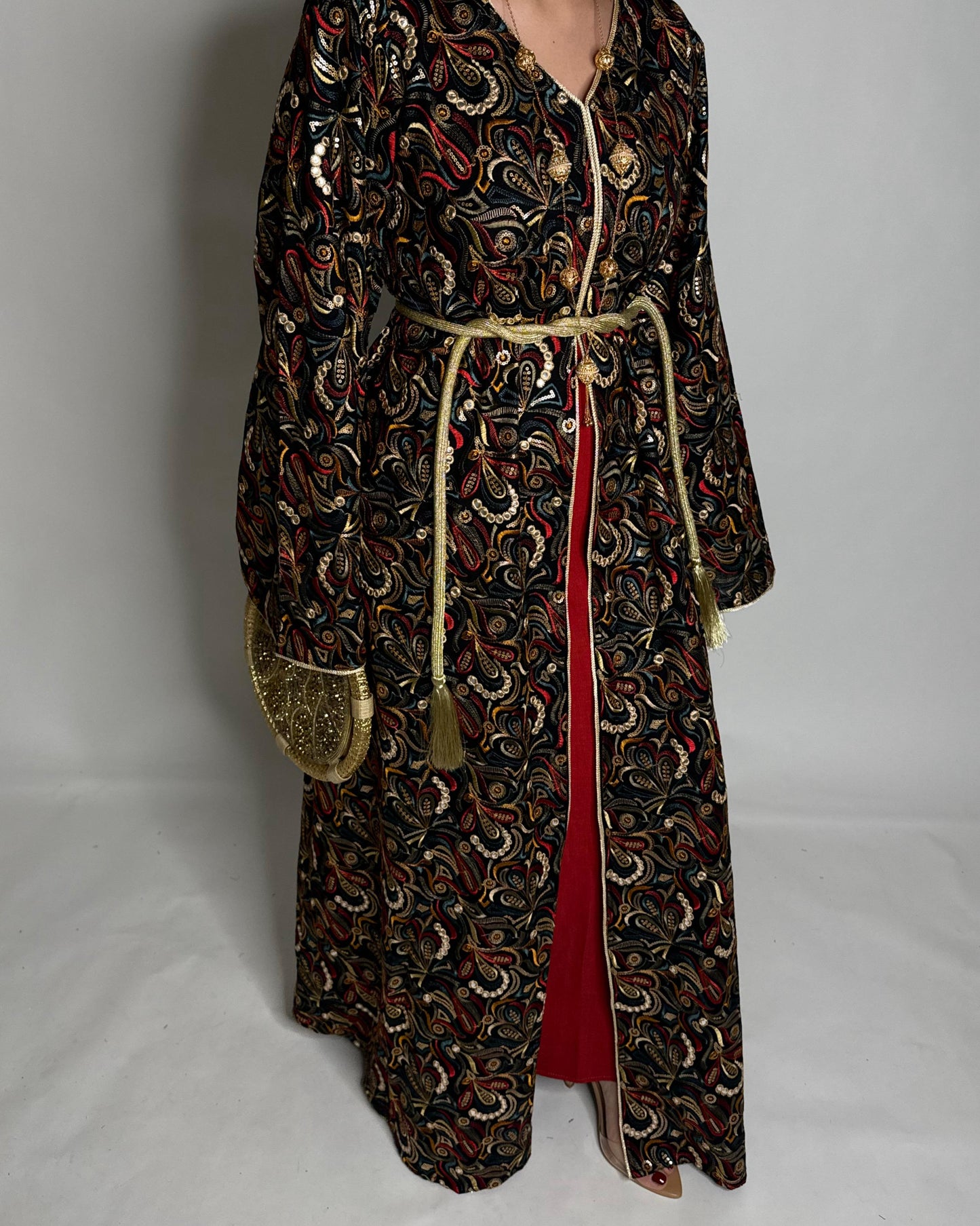 A347 - Ramadan/Eid Embroidered Pattern Jalabiya Set (READY TO SHIP)