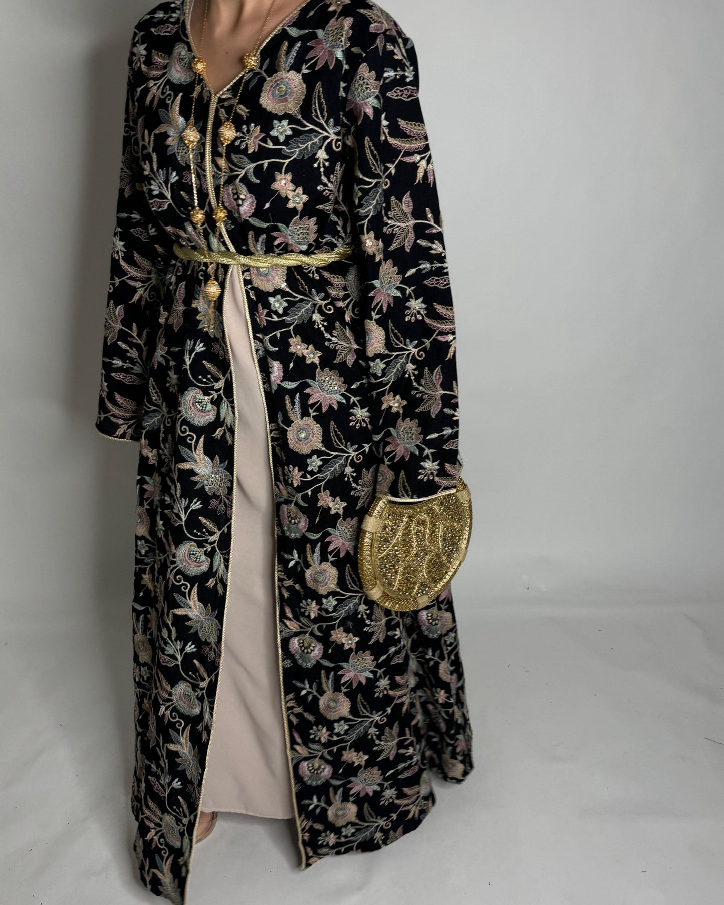 A349 - Ramadan/Eid Embroidered Pattern Jalabiya Set