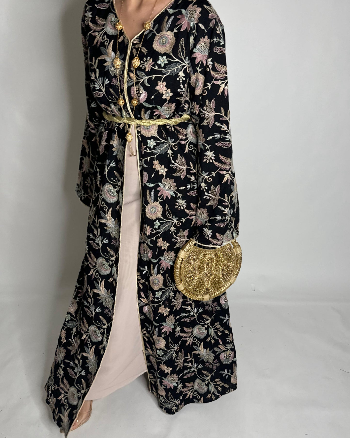 A349 - Ramadan/Eid Embroidered Pattern Jalabiya Set