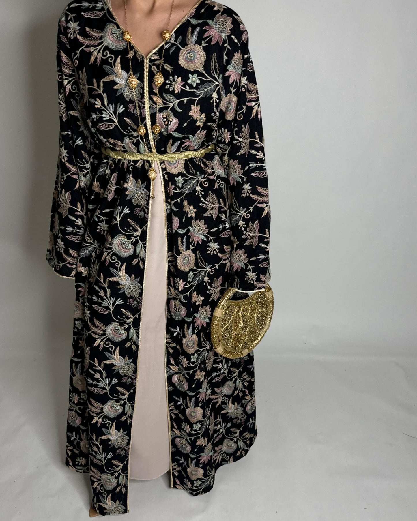 A349 - Ramadan/Eid Embroidered Pattern Jalabiya Set
