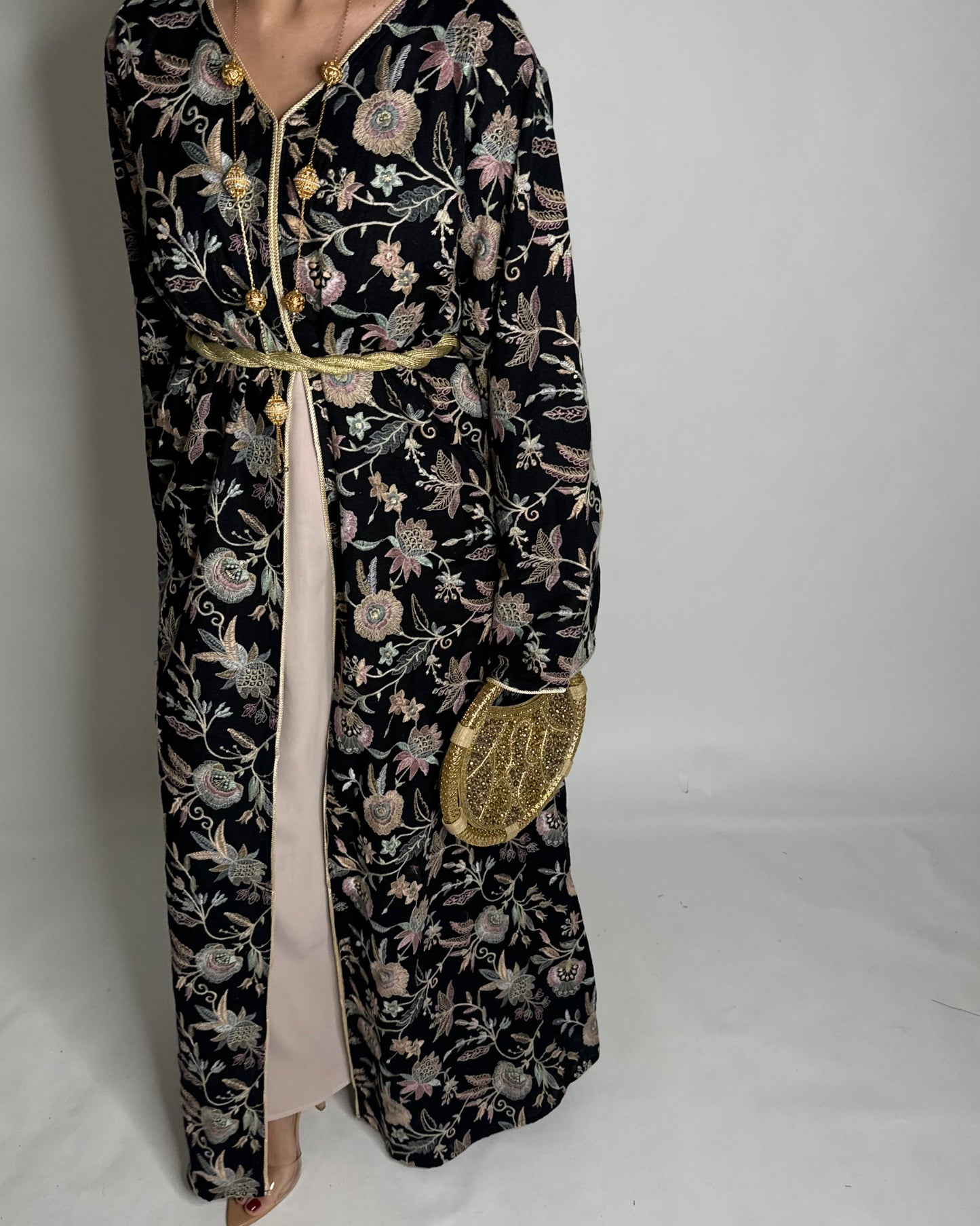 A349 - Ramadan/Eid Embroidered Pattern Jalabiya Set
