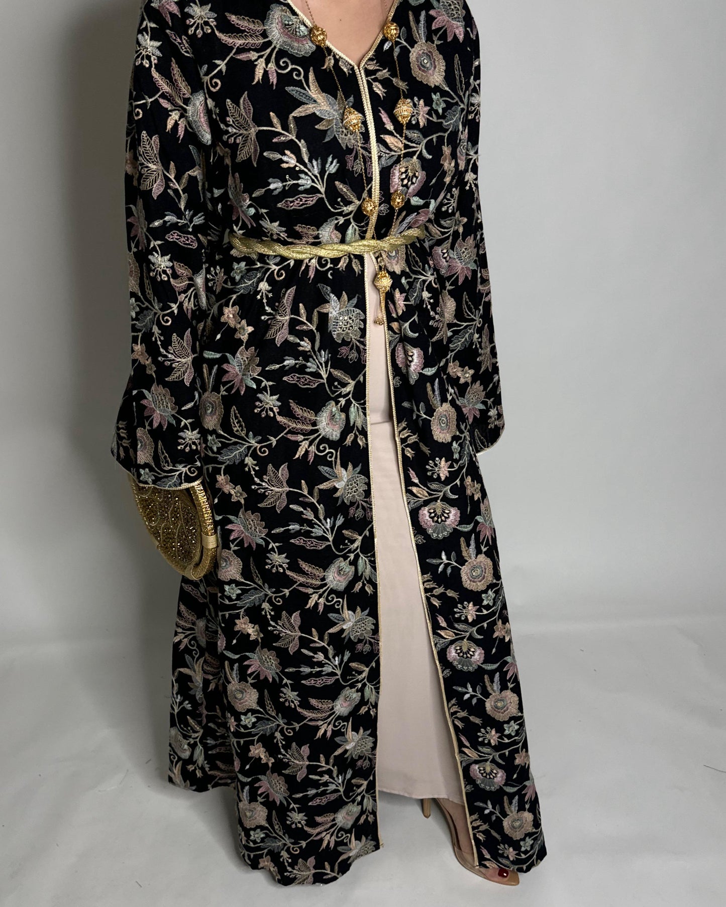 A349 - Ramadan/Eid Embroidered Pattern Jalabiya Set