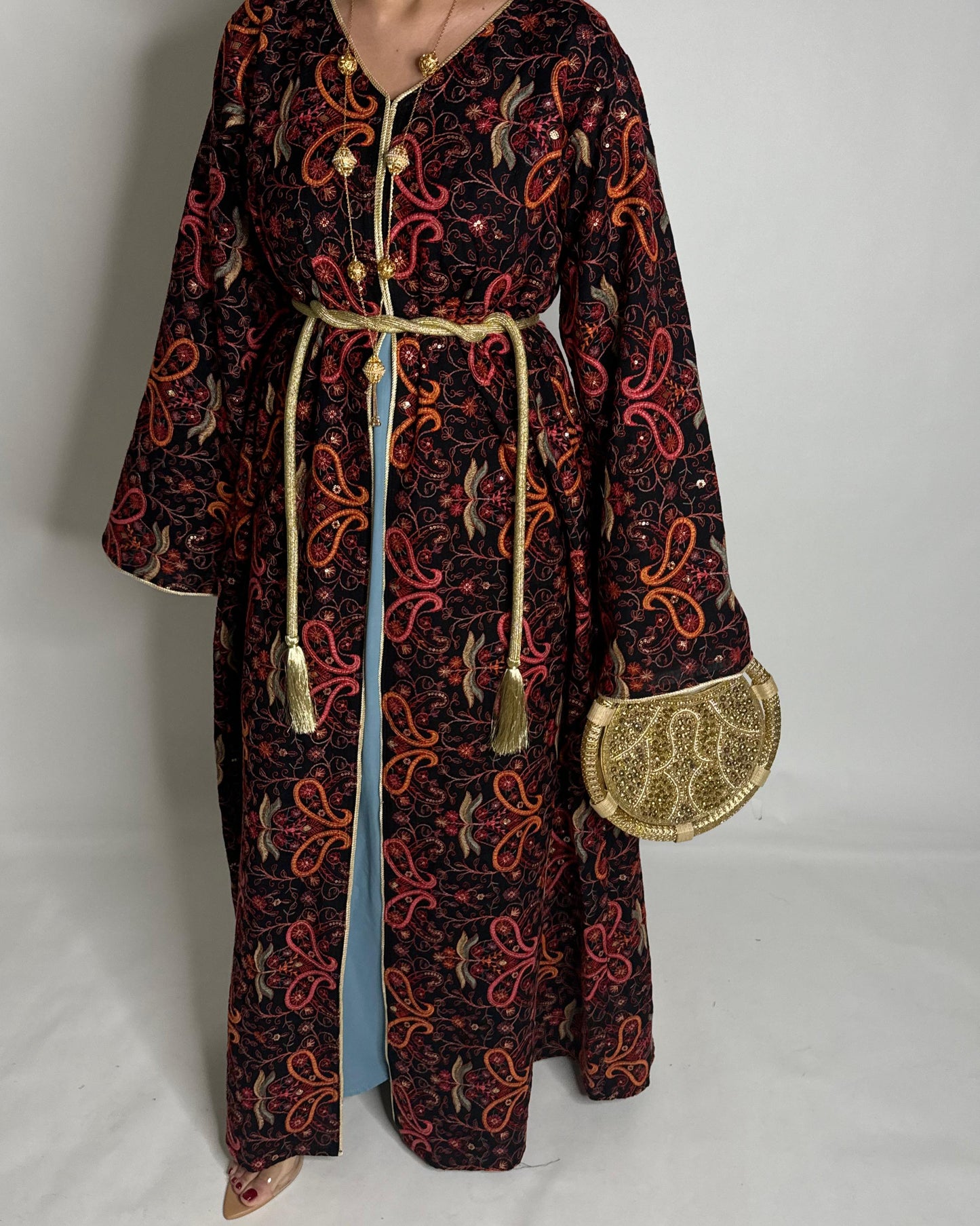 A350 - Ramadan/Eid Embroidered Pattern Jalabiya Set (READY TO SHIP)