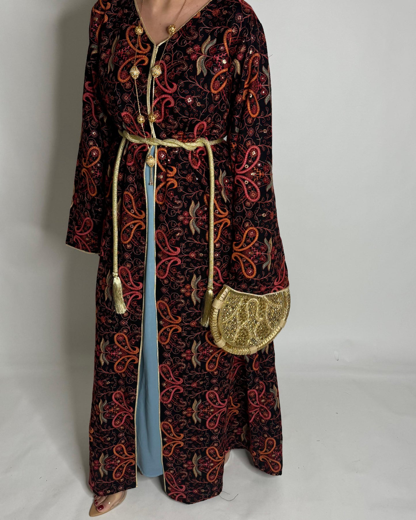 A350 - Ramadan/Eid Embroidered Pattern Jalabiya Set (READY TO SHIP)