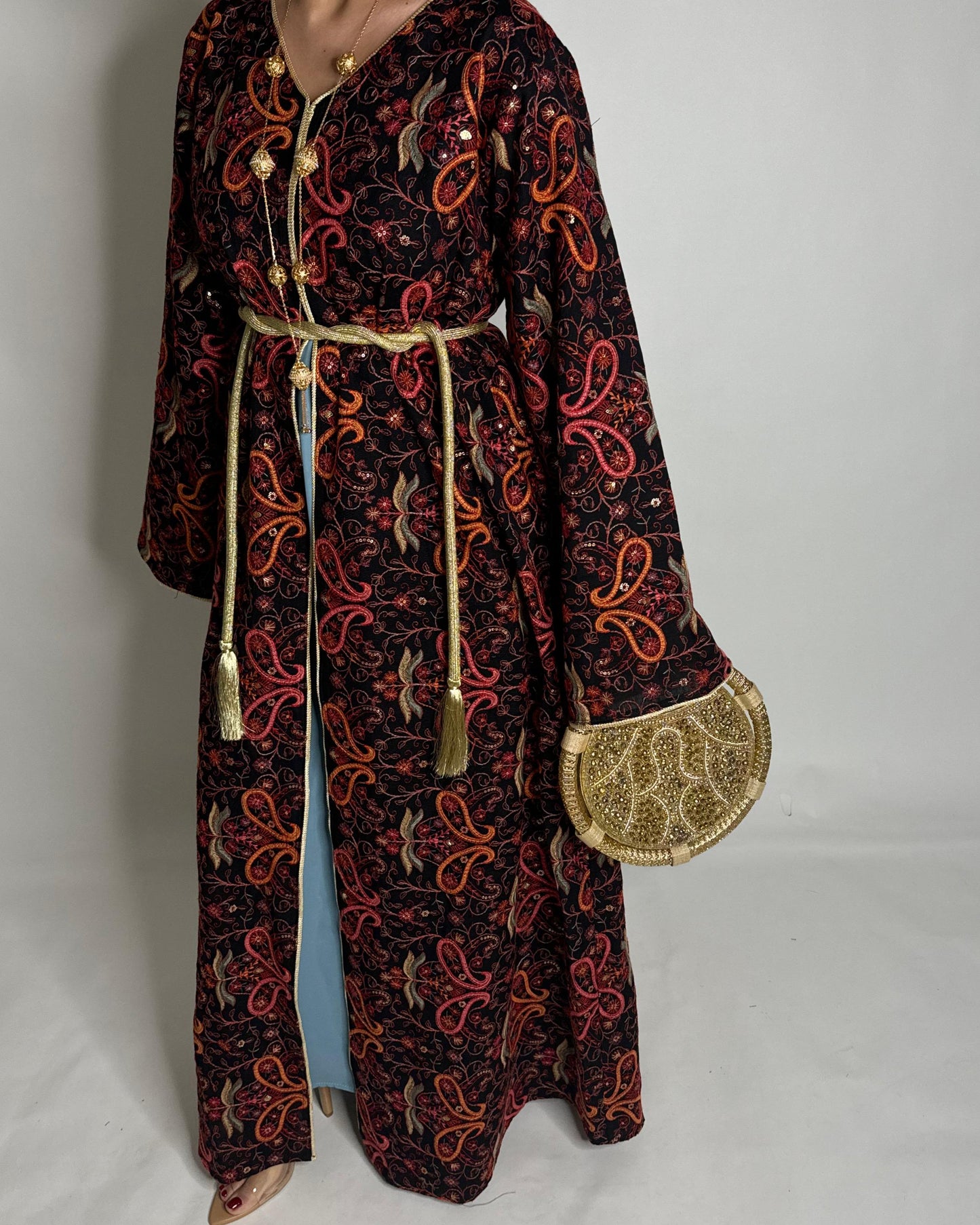 A350 - Ramadan/Eid Embroidered Pattern Jalabiya Set (READY TO SHIP)