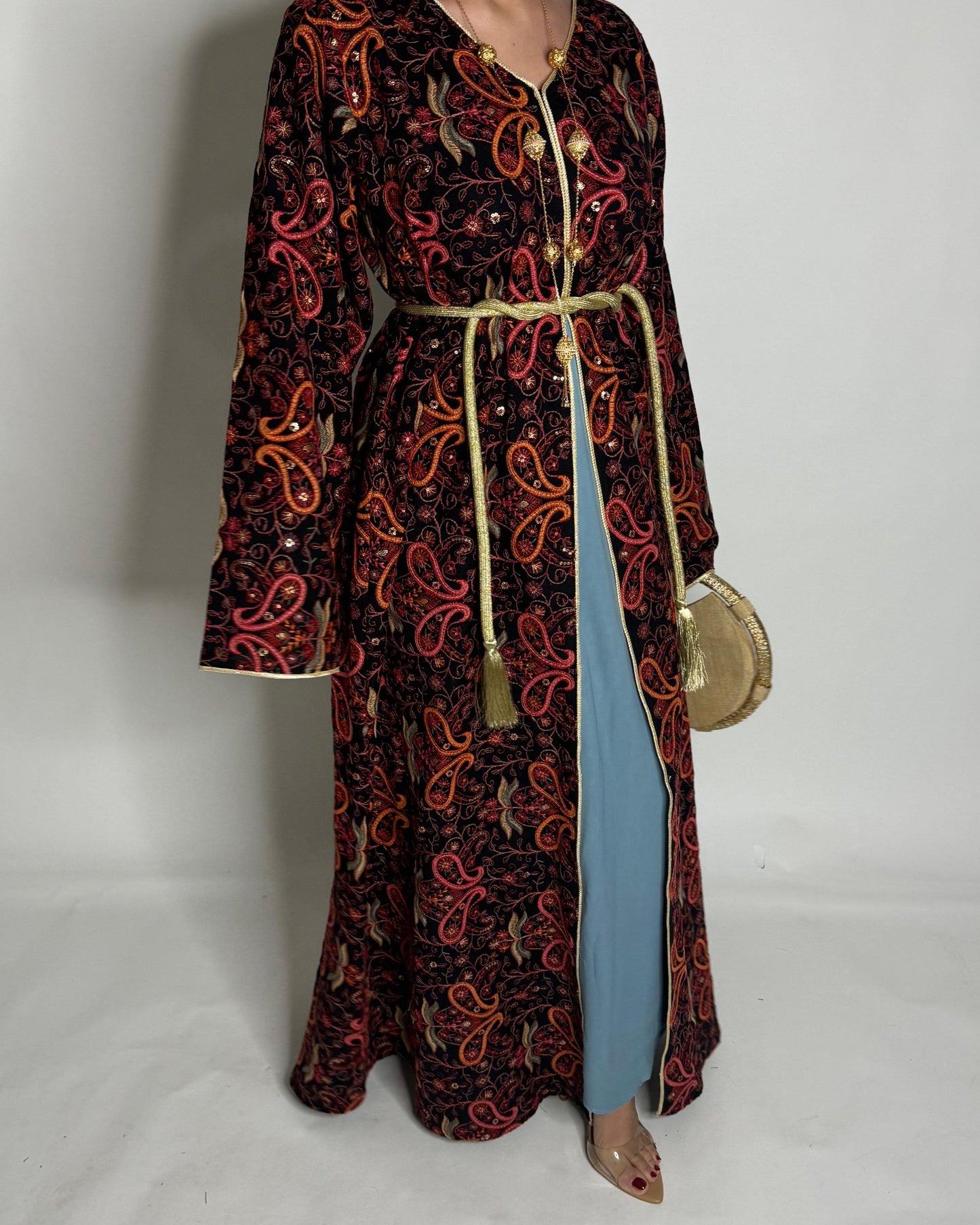A350 - Ramadan/Eid Embroidered Pattern Jalabiya Set (READY TO SHIP)
