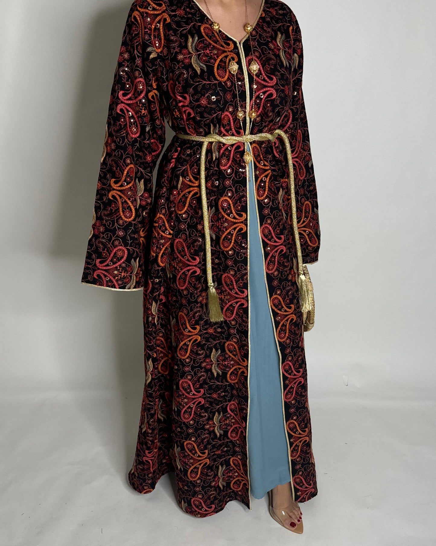 A350 - Ramadan/Eid Embroidered Pattern Jalabiya Set (READY TO SHIP)