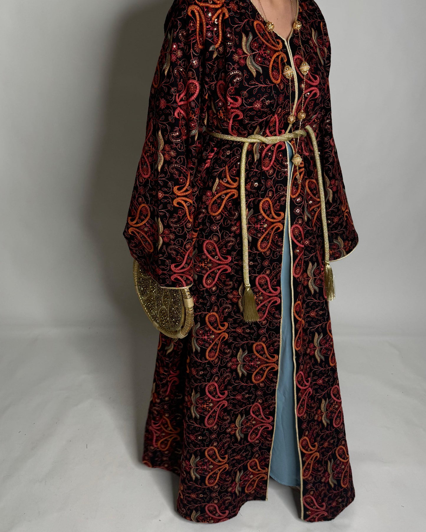 A350 - Ramadan/Eid Embroidered Pattern Jalabiya Set (READY TO SHIP)