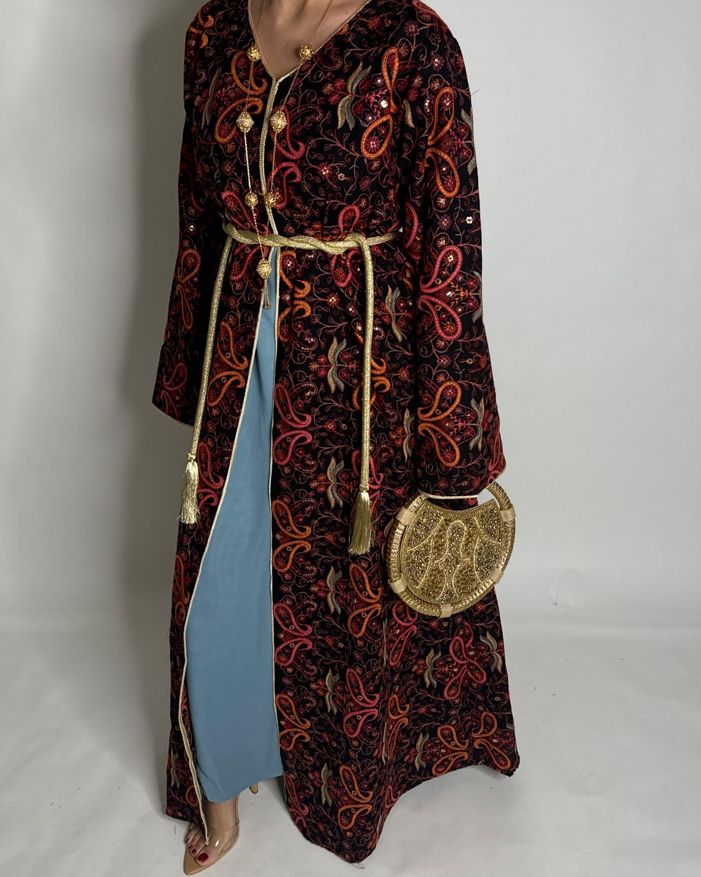 A350 - Ramadan/Eid Embroidered Pattern Jalabiya Set (READY TO SHIP)