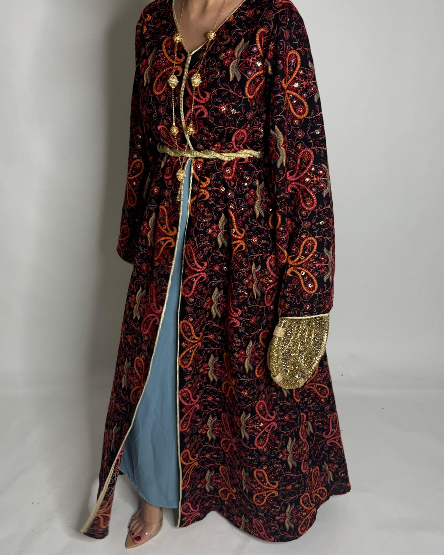 A350 - Ramadan/Eid Embroidered Pattern Jalabiya Set (READY TO SHIP)