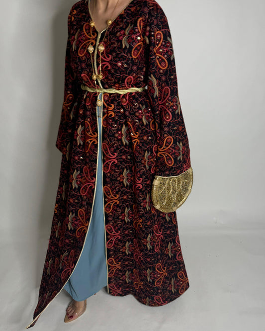 A350 - Ramadan/Eid Embroidered Pattern Jalabiya Set (READY TO SHIP)