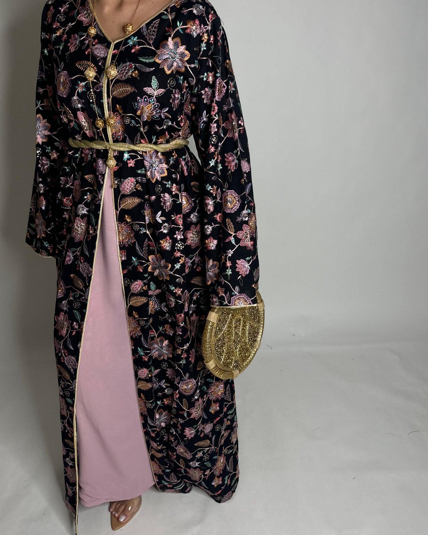 A351 - Ramadan/Eid Embroidered Pattern Jalabiya Set