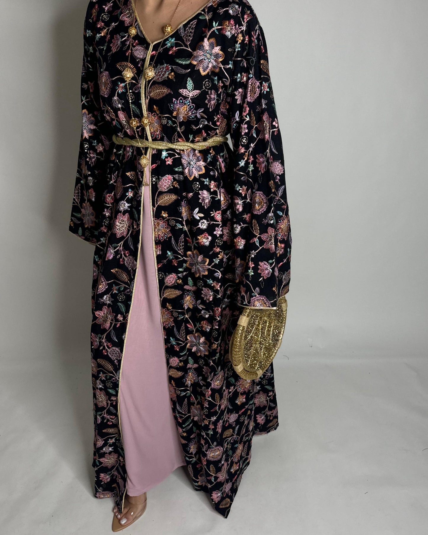 A351 - Ramadan/Eid Embroidered Pattern Jalabiya Set