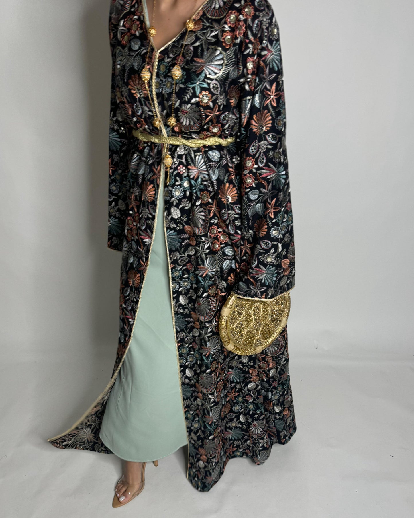 A352 - Ramadan/Eid Embroidered Pattern Jalabiya Set