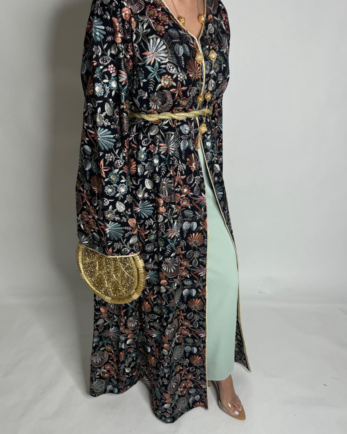 A352 - Ramadan/Eid Embroidered Pattern Jalabiya Set