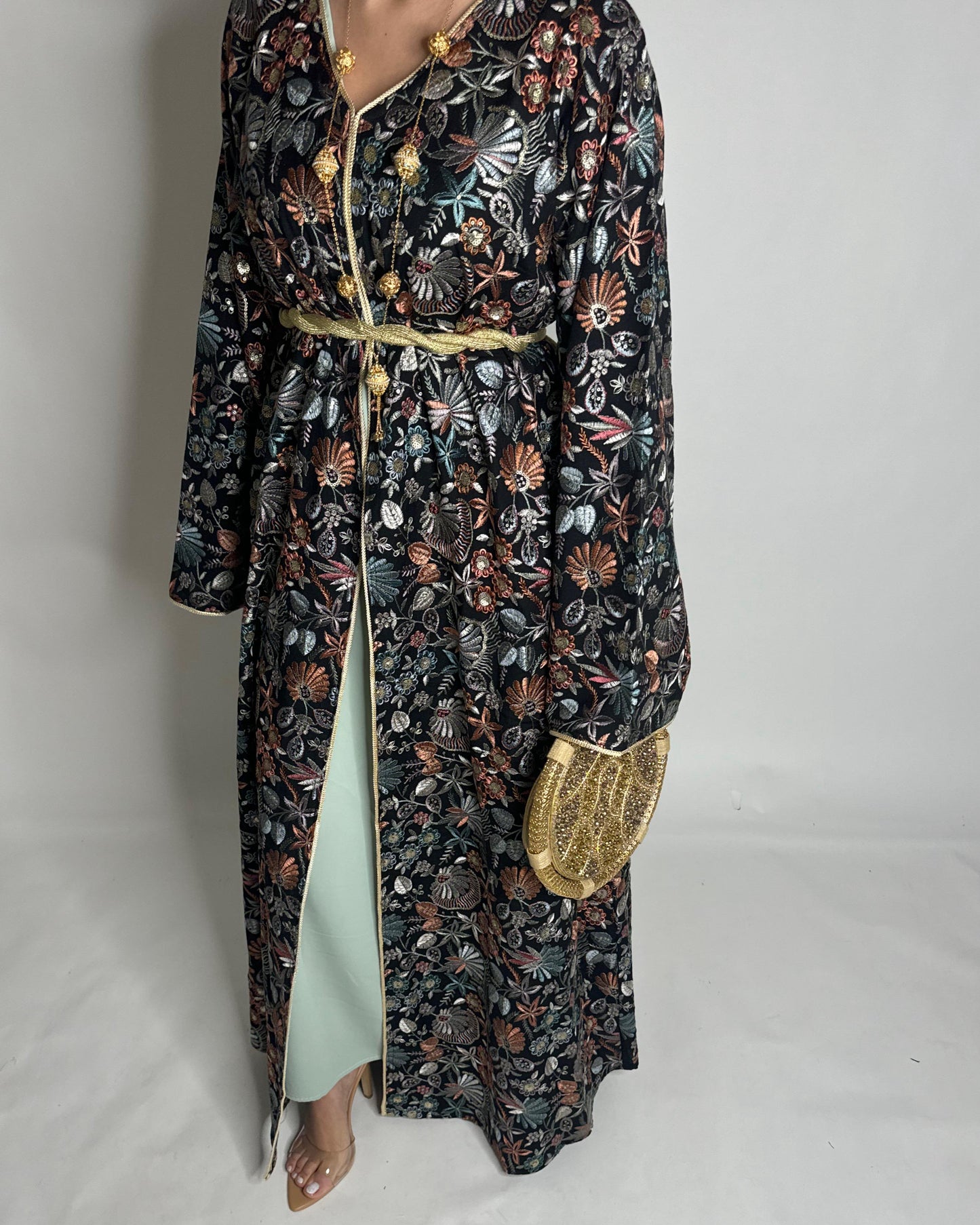 A352 - Ramadan/Eid Embroidered Pattern Jalabiya Set