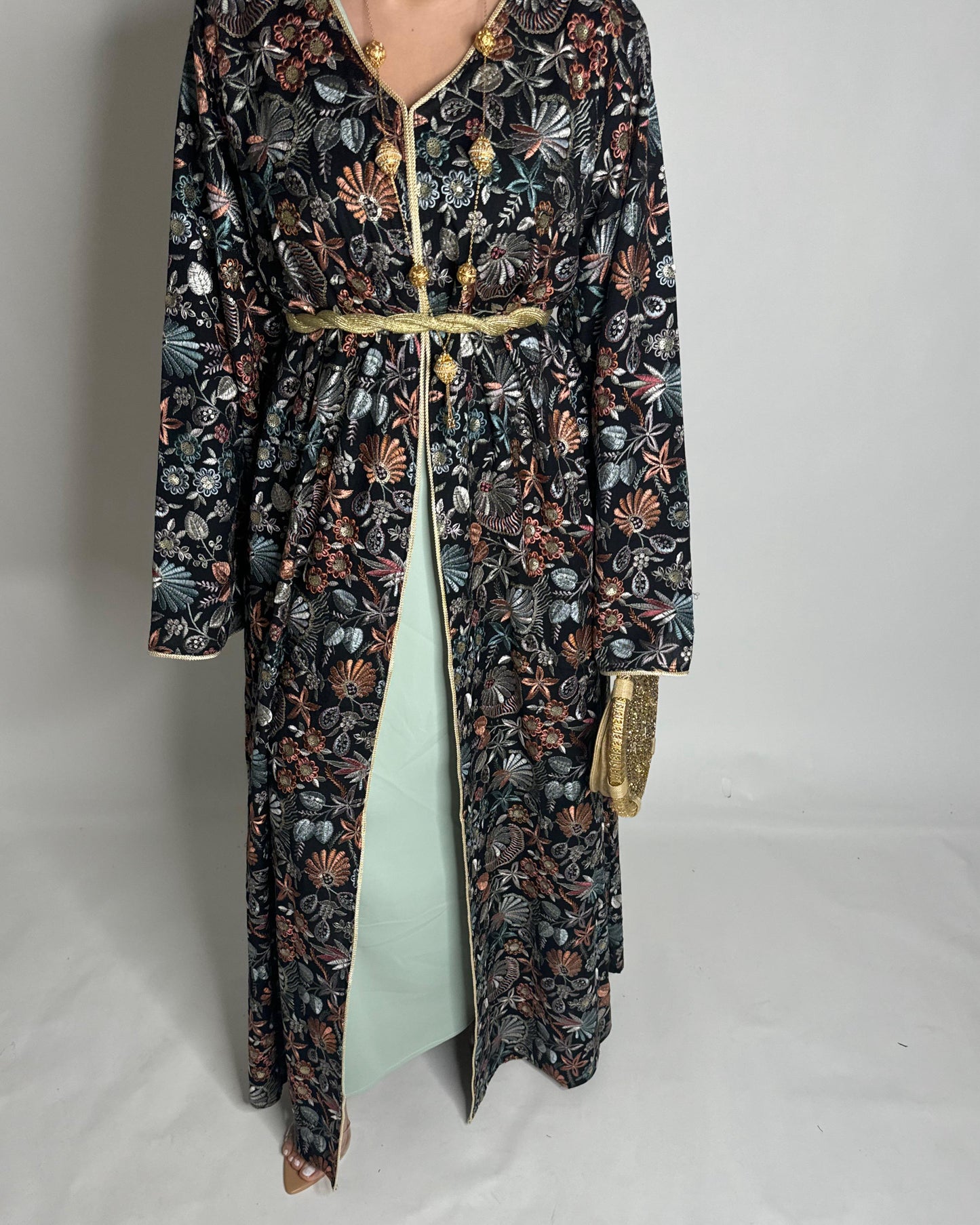 A352 - Ramadan/Eid Embroidered Pattern Jalabiya Set