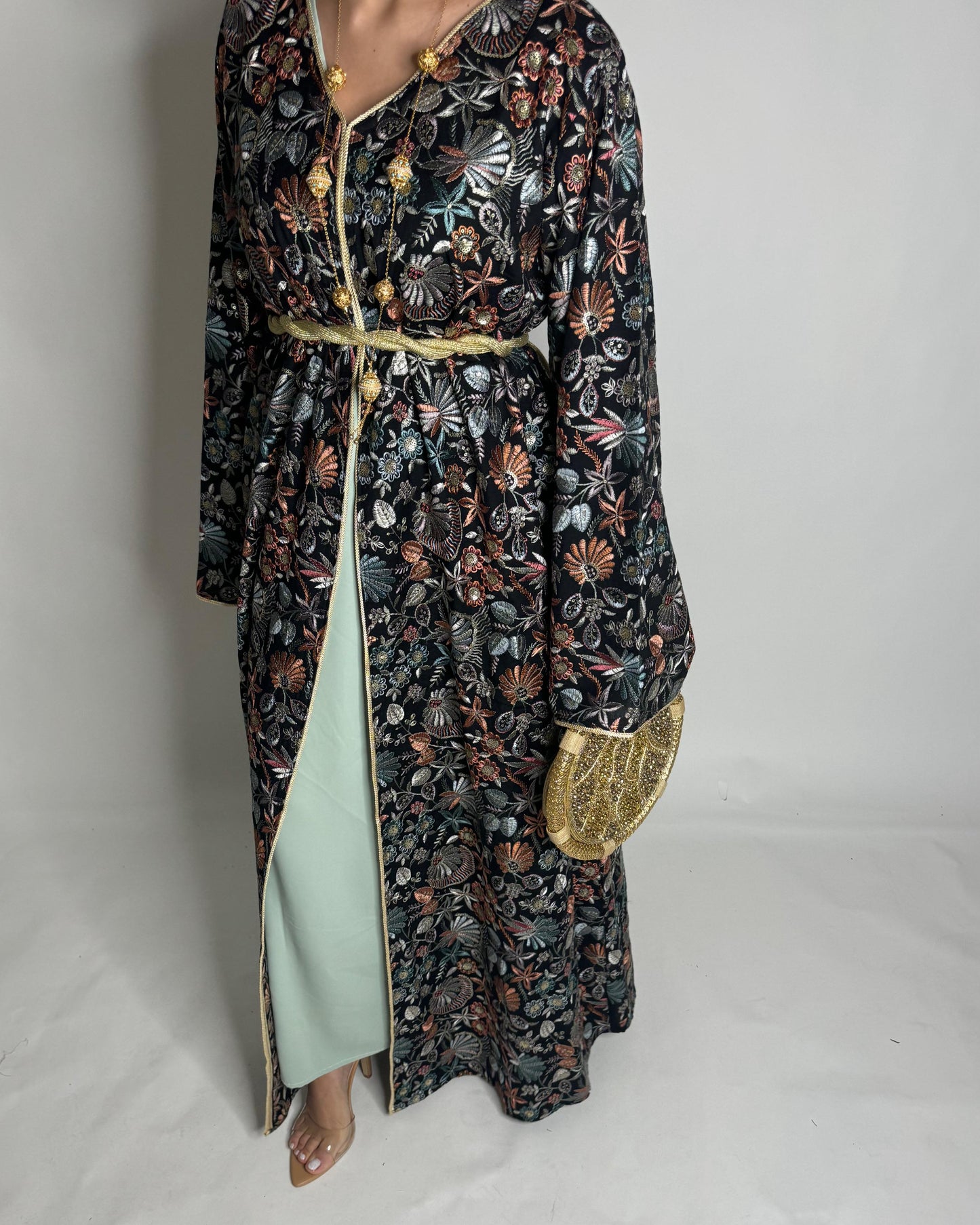 A352 - Ramadan/Eid Embroidered Pattern Jalabiya Set